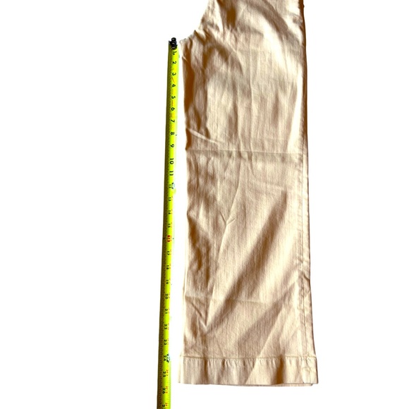 PAIGE Nellie Wide Leg Culotte Jeans in Light Yellow Size 27 - Picture 14 of 16